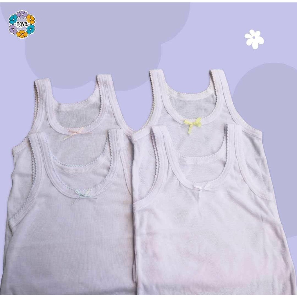 NOVA SINGLET BAYI DAN ANAK / SINGLET PUTIH DAN WARNA BAYI