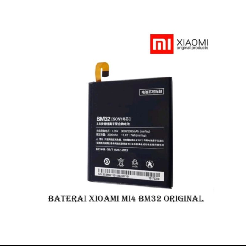 Baterai Batre Xiaomi Mi 4 Mi 4 Lte BM32 Original