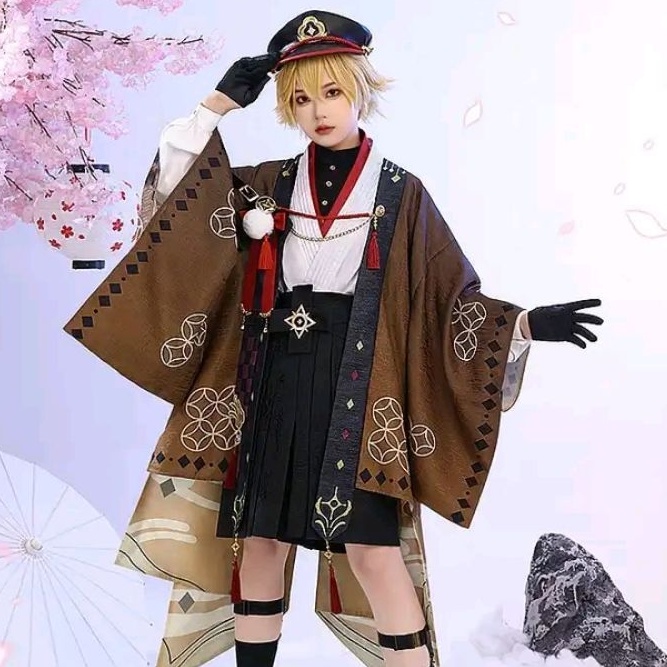 aether taisho roman shoes cosplay genshin impact fan art version