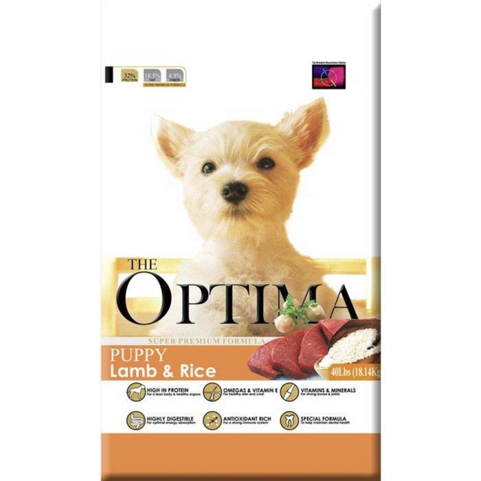 Optima dog food puppy lamb and rice 18 kg