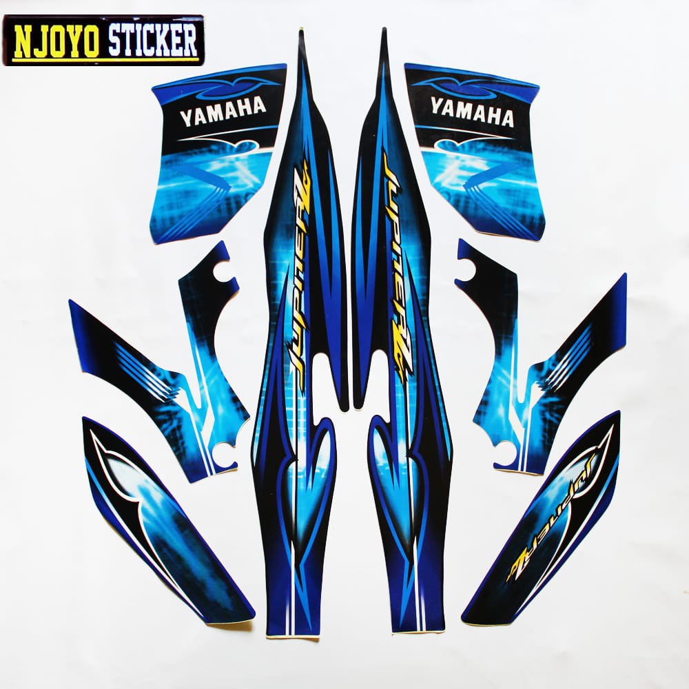 STIKER STRIPING JUPITER Z 2009 BIRU-HITAM