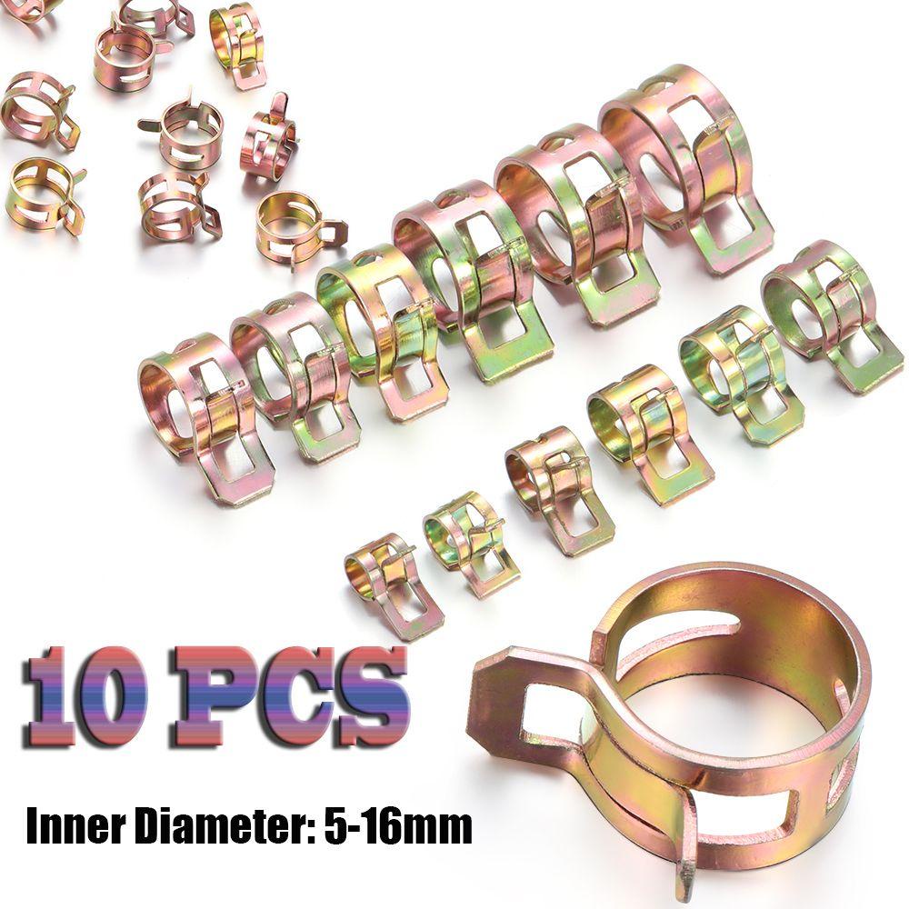 Suyo 10Pcs Spring Clips Hot Galvanis 5-16mm Tube Clamp