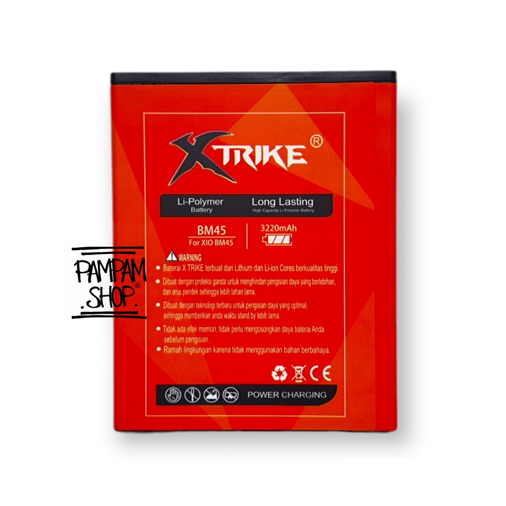 Baterai XTRIKE Double Power Original XiaoMi BM45 Redmi Note 2 2S Prime S Batre Batrai Battery Ori