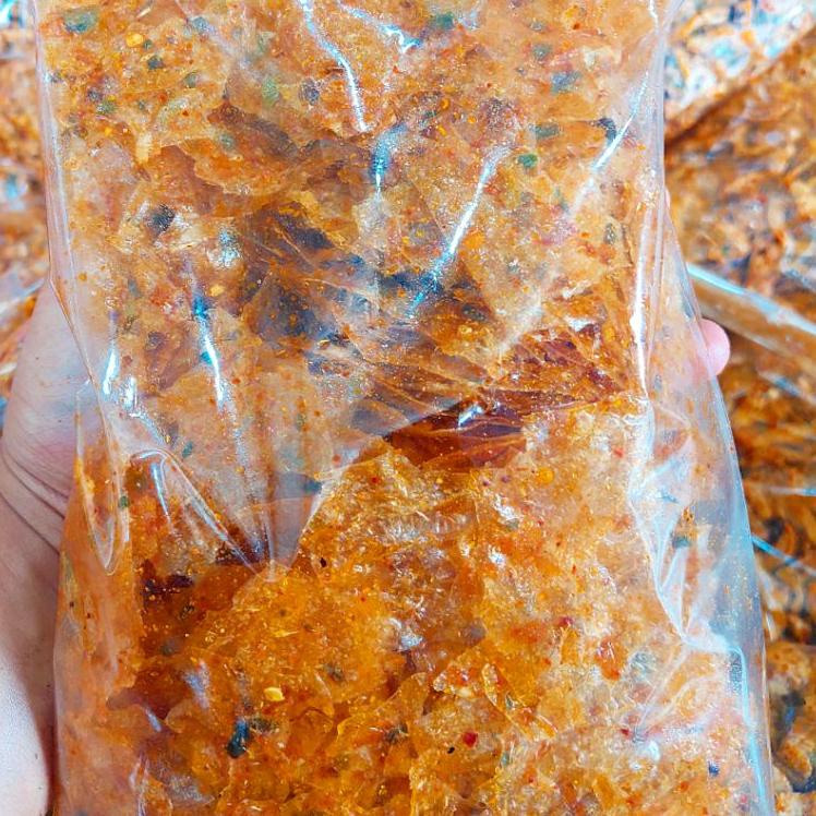 

ID0w0Vk-- KERIPIK KACA 500gr PEDAS DAUN JERUK / KRIPCA REMPAH NGABRET