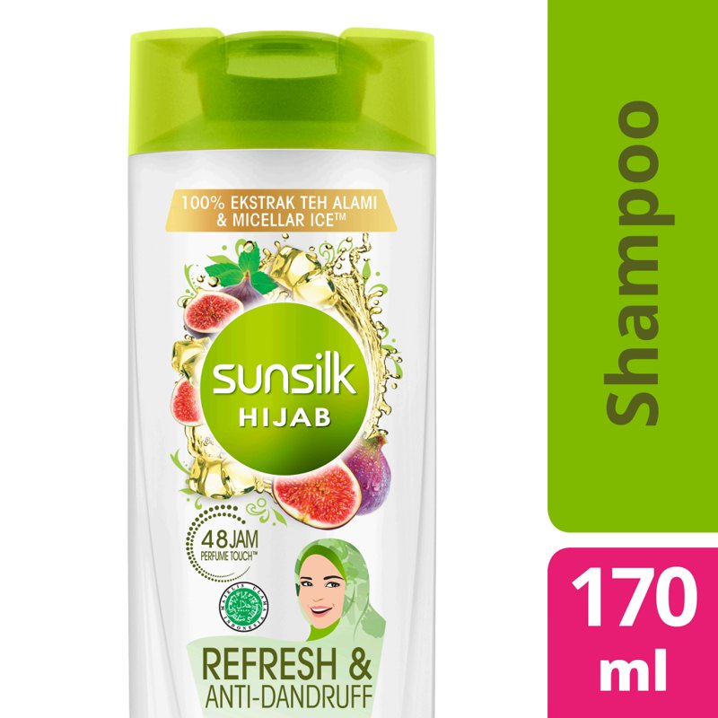 SUNSILK Hijab Refresh &amp; Anti-Dandruff Shampoo Wanita Anti Ketombe