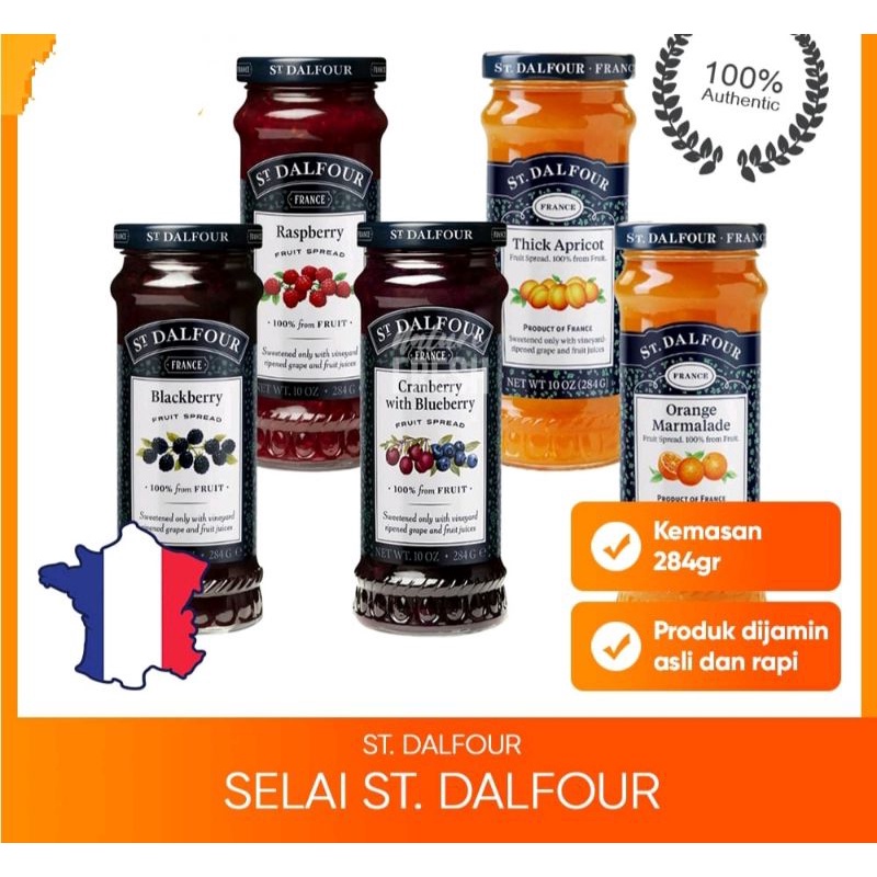 

Selai st. dalfour selai buah 100%asli 284gr Import of france