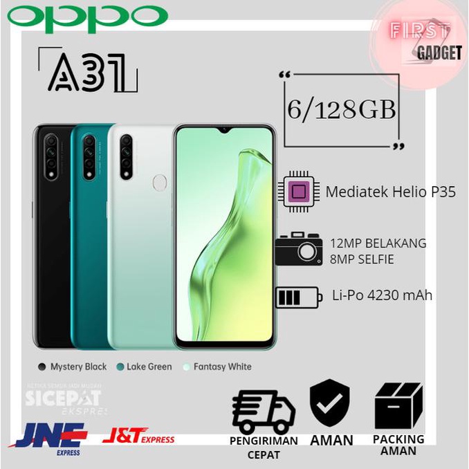 [ Hp Bekas / Second ] Oppo A31 6/128Gb Fullset The Best Garansi 12 Bulan - Handphone Bekas / Second
