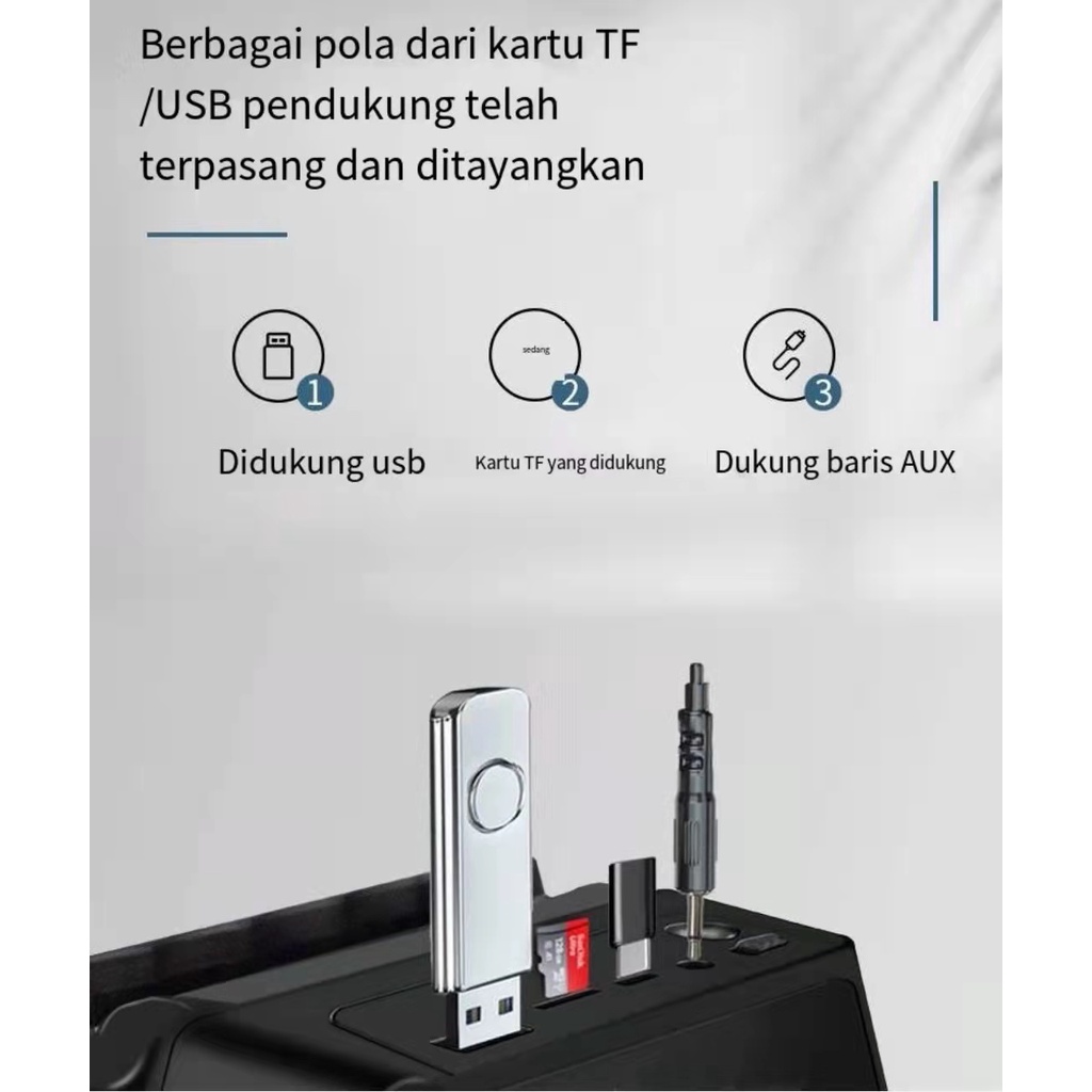 Speaker multimedia dapat digunakan untuk karaoke mode modern bluetooth speaker + MIC KTS-1062