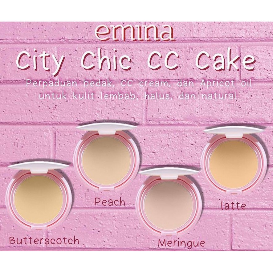 Emina City Chic Cc Cake Compact Powder Original Bedak Emina Shopee Indonesia