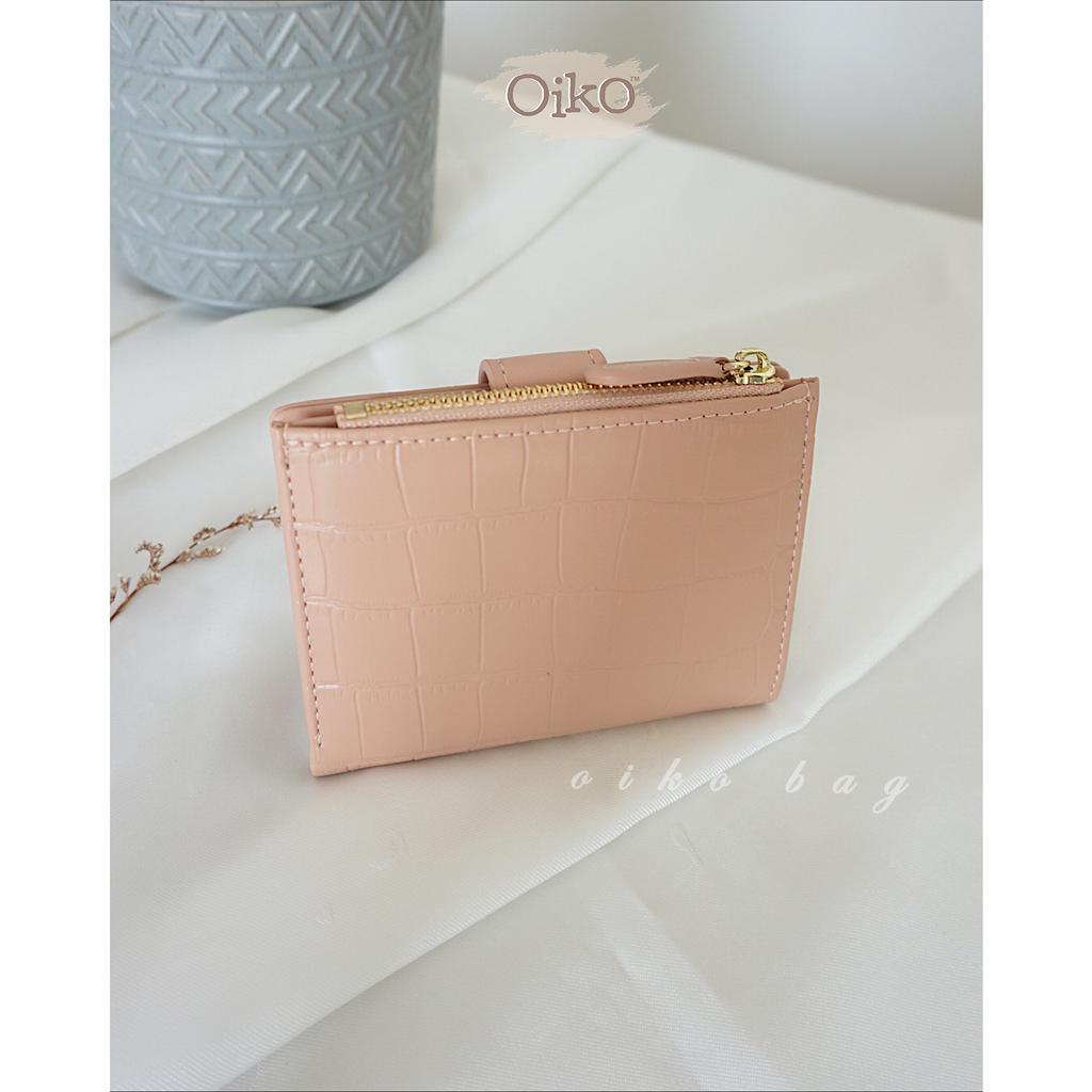 DOMPET WANITA KECIL OIKO CROCO SHORT WALLET / DOMPET LIPAT / CARD HOLDER / DOMPET KARTU / DOMPET LUCU