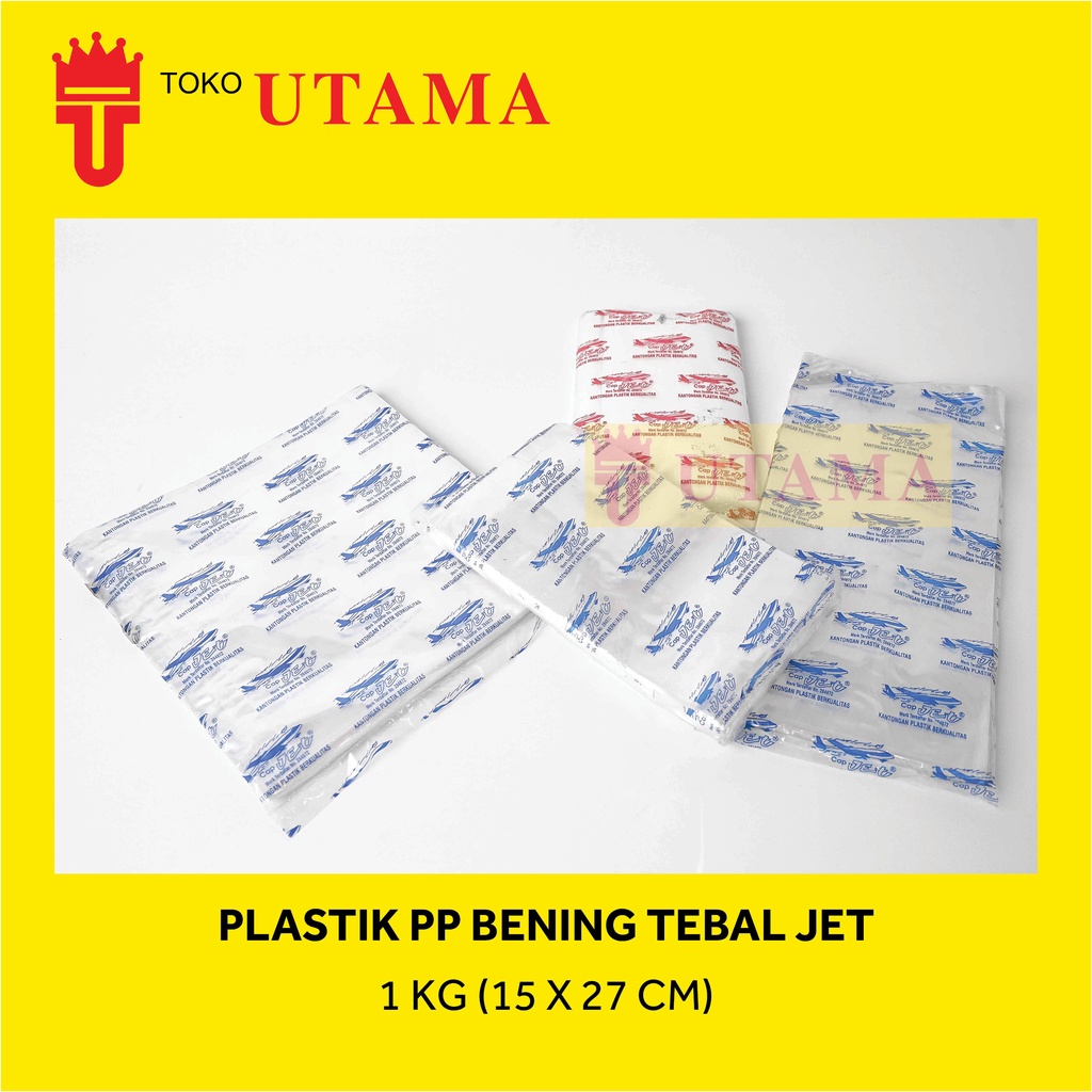 1KG (15x27CM) Plastik PP Bening Tebal JET