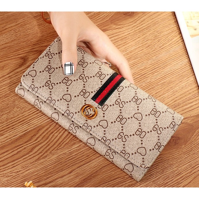 DOMPET WANITA PANJANG LIPAT KULIT IMPORT BARENE FASHION BRANDEDKOREA PREMIUM SLOT KARTU BATAM MURAH