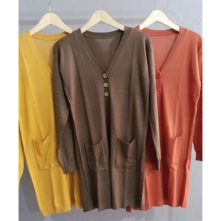 Long Cardy Kancing 3 Cardigan Saku Cardigan Rajut Long Cardy Kancing 3 Cardigan Saku Cardigan Rajut
