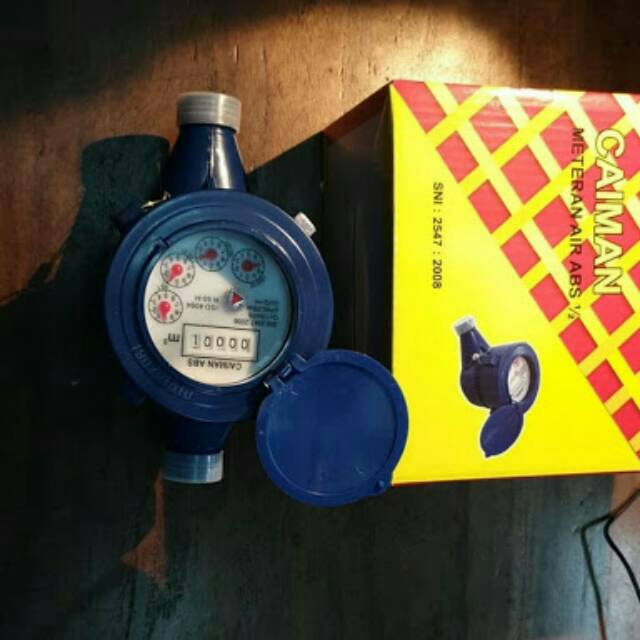 Meteran air PVC/meteran nylon Caiman SNI