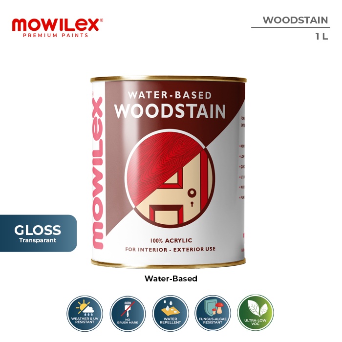 Mowilex Woodstain Cat Pelapis Kayu Premium 1 L Murah