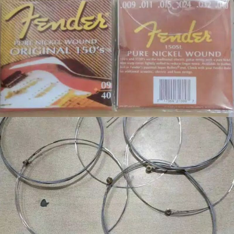 1 SET senar Gitar akustik ELEKTRIK MERK Fender Ukuran 0.08, 0.09 dan 0.10