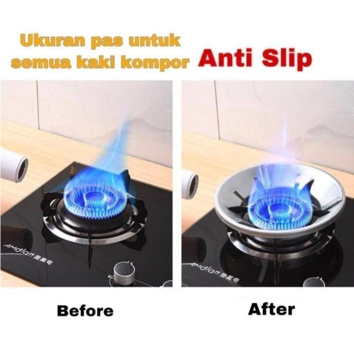 Alas Tatakan Cover Kompor Gas Portable Pelindung Anti Angin dan Slip