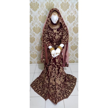 Baju lengga india model jodha akhbar/joda akbar bahan bludru /sarung penganten/baju India terkini