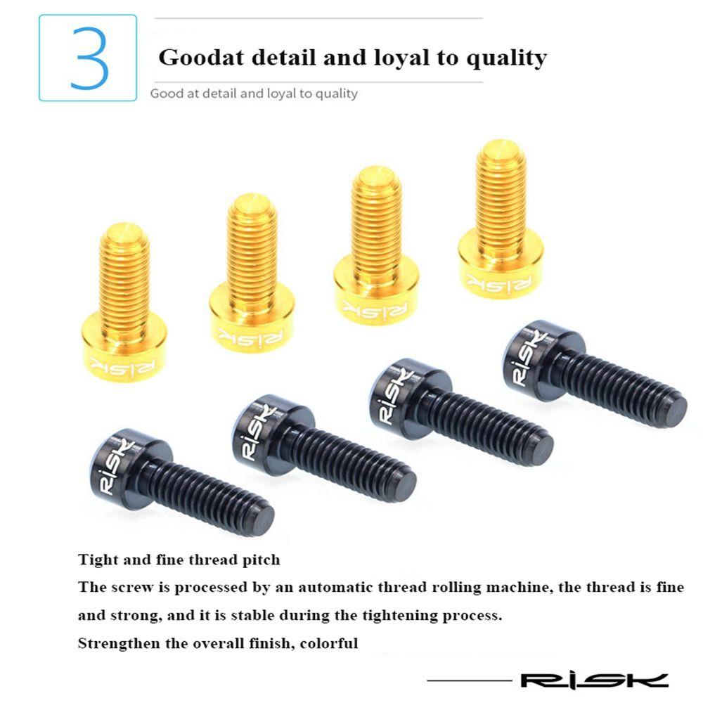 R-FLOWER 2pcs Baut Sepeda 4warna M5*14mm Titanium Alloy Fixed Handle Bolt