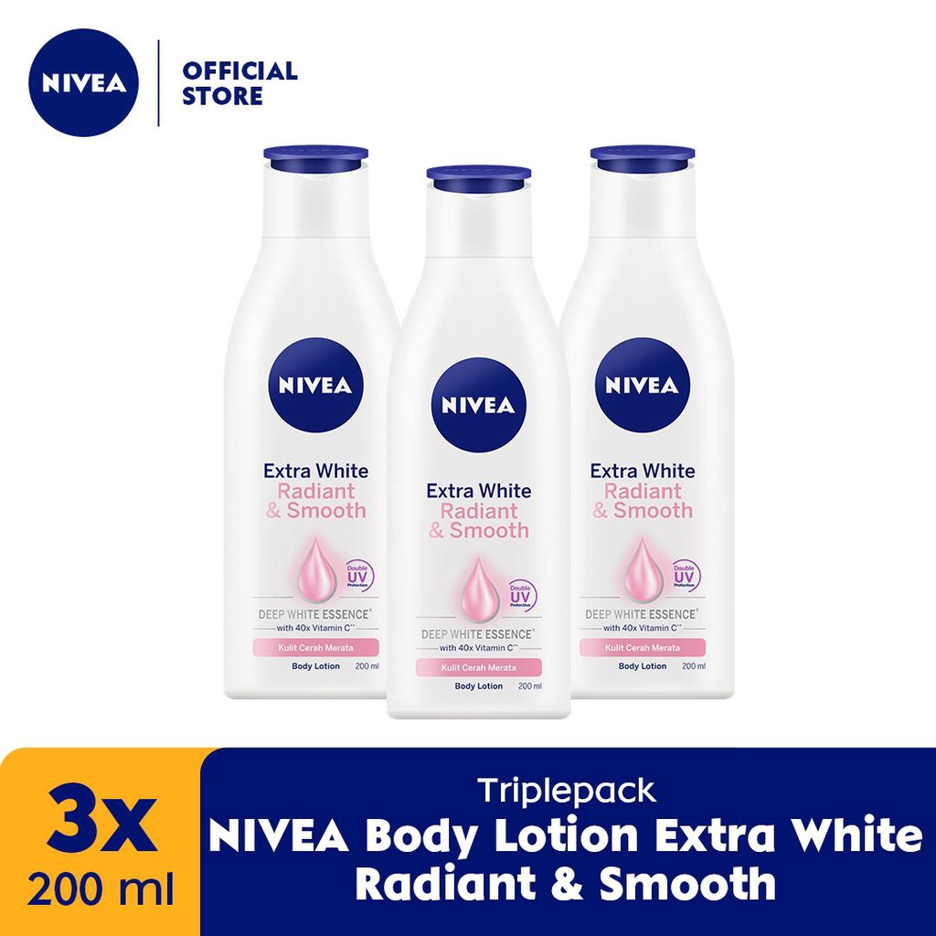 Jual Nivea Body Lotion Extra White Radiant Smooth X Ml Shopee