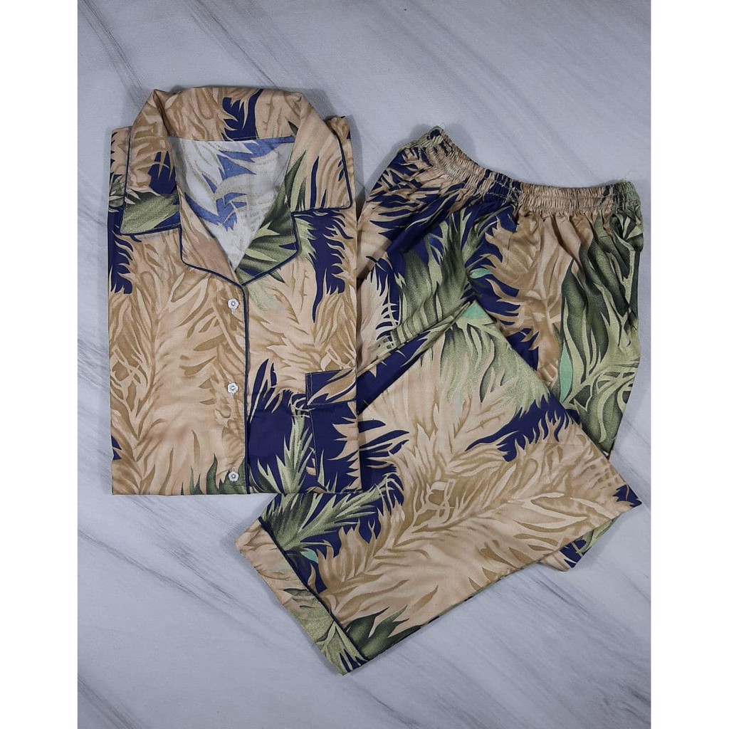 Piyama dewasa jumbo karakter Lengan panjang PP XXL-Forest Navy