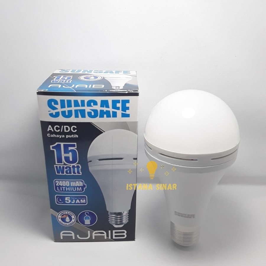 Lampu / Bolam Emergency SunSafe Ajaib 9w / 12w / 15w / 18w / 9 Watt / 12 Watt / 15 Watt / 18 Watt