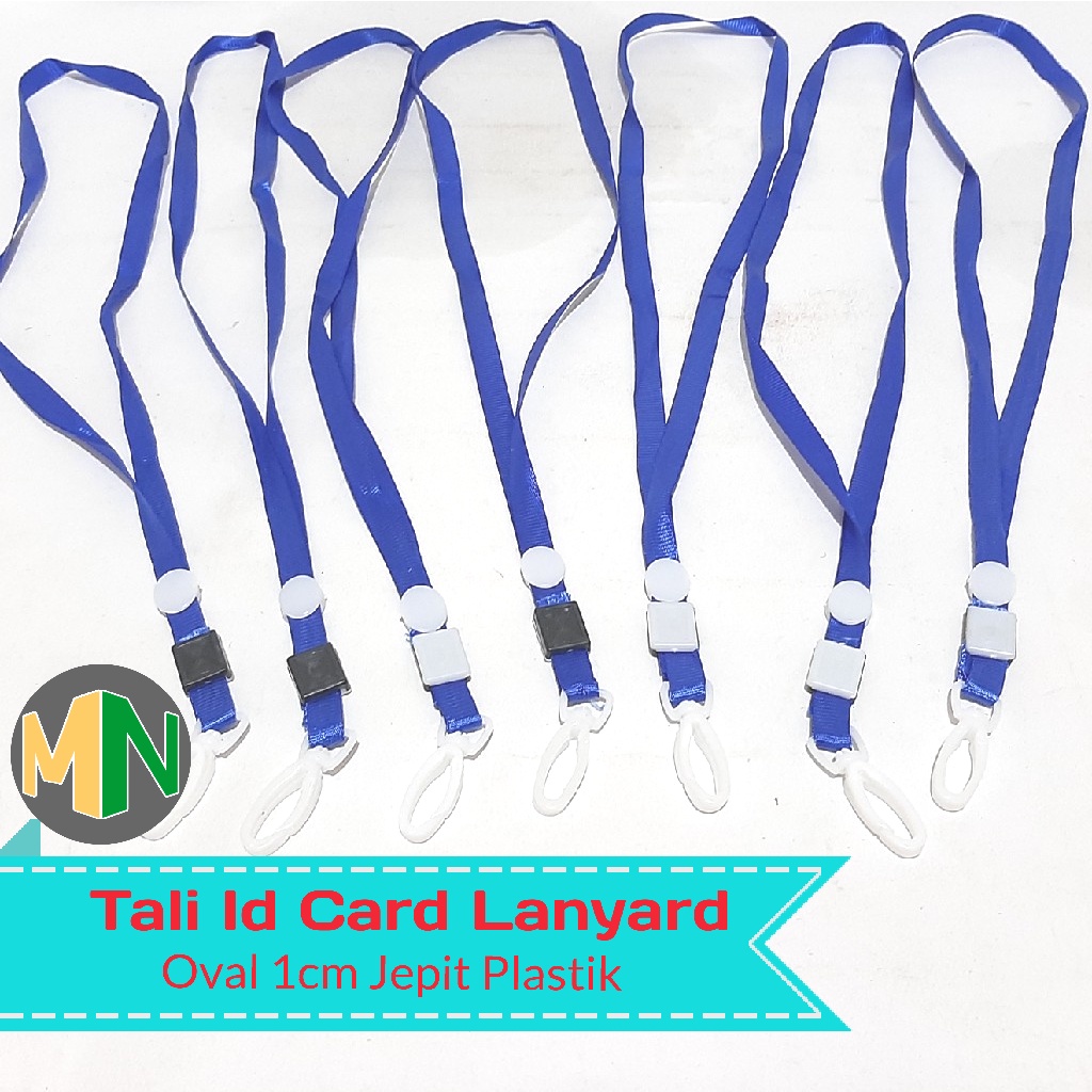

Tali Id Card Lanyard Gantungan Tali Oval Jepit Plastik
