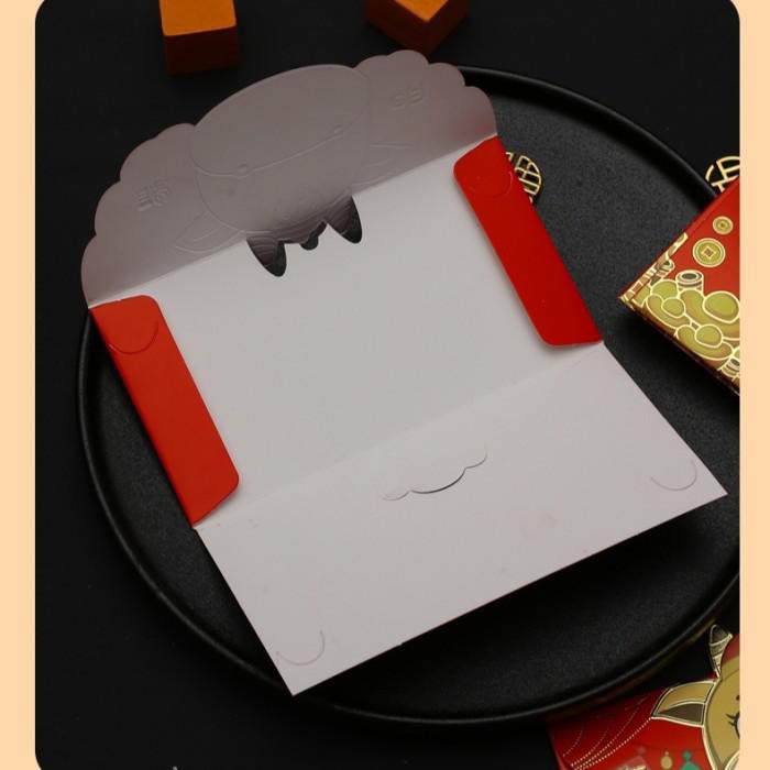 

68-1 Angpao Panjang Kerbau Lucu isi 4 Ampao Imlek Kebo Emas Murah Kado