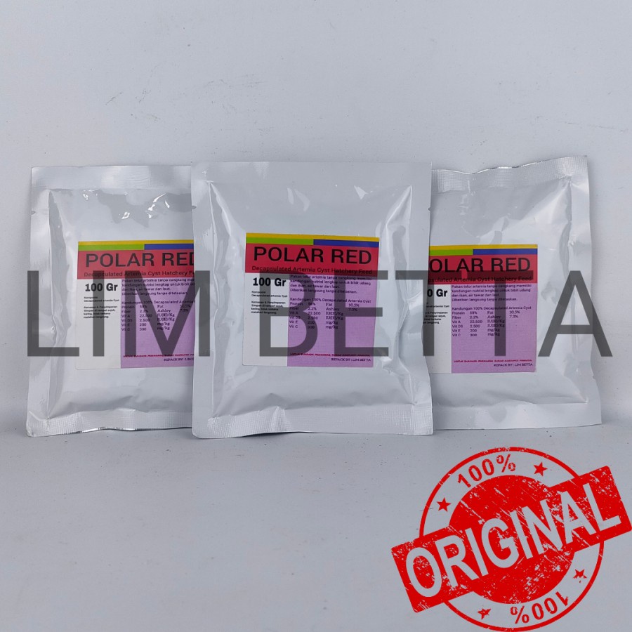 Polar Red 100gr berat bersih 100gram / Artemia Shell Free polar red