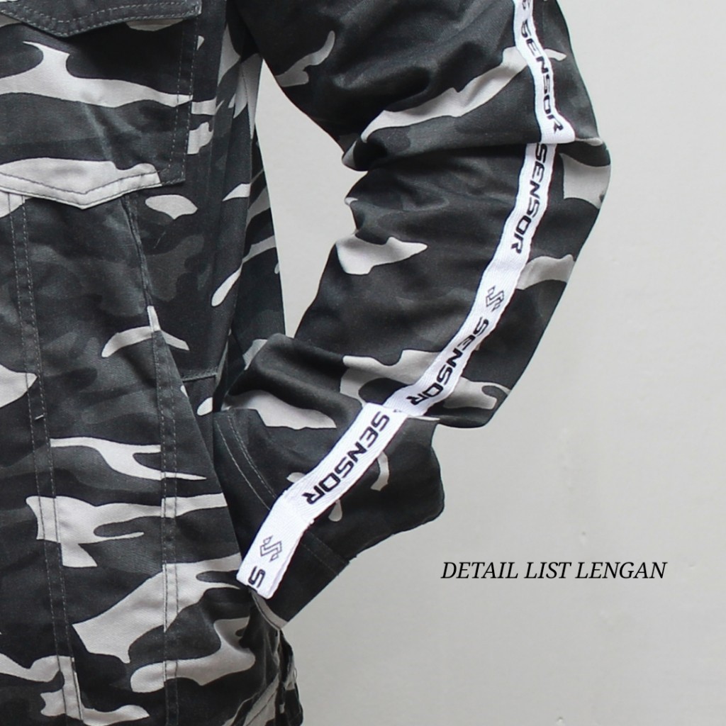 JAKET PRIA / JAKET SEMI PARKA CAMO LORENG / JAKET CAMO ORIGINAL SENSOR