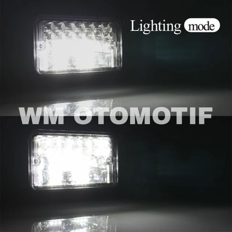 Lampu Tembak Sorot 24 Volt LED CWL 30 Mata CREE Truk Bus Canter Tronton Traktor 4 Inch 3 Kabel Putih Kuning Jauh Dekat 2 Warna High Low Hi Lo Utama Depan Offroad Truck Bis Fuso Hino Tractor Alat Berat Bar Cree LightBar Work Light Motor Mobil White Yellow