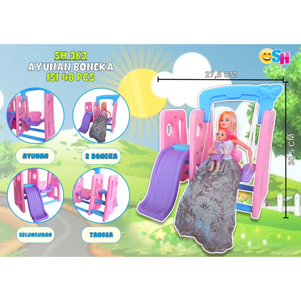 SH 363 - Mainan Ayunan Boneka Berbie Play Ground SH363