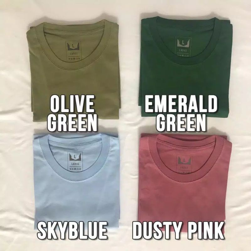 KAOS KATUN POLOS LENGAN PENDEK