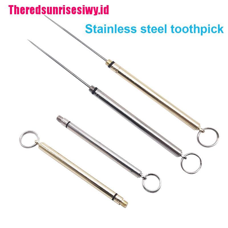 Kotak Tusuk Gigi Mini Bahan Stainless Steel Tahan Air Dapat Digunakan Kembali