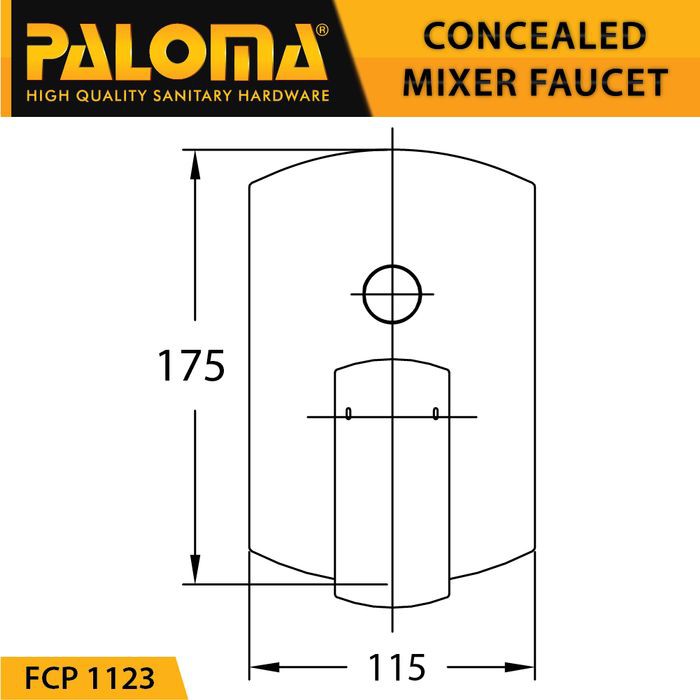 PALOMA FCP 1123 Keran Mixer 4 Lubang Tanam Dinding Tembok Kran Air