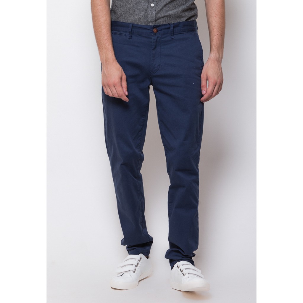 Skelly Original Celana  Panjang Chino Pria Jim Truman Navy  