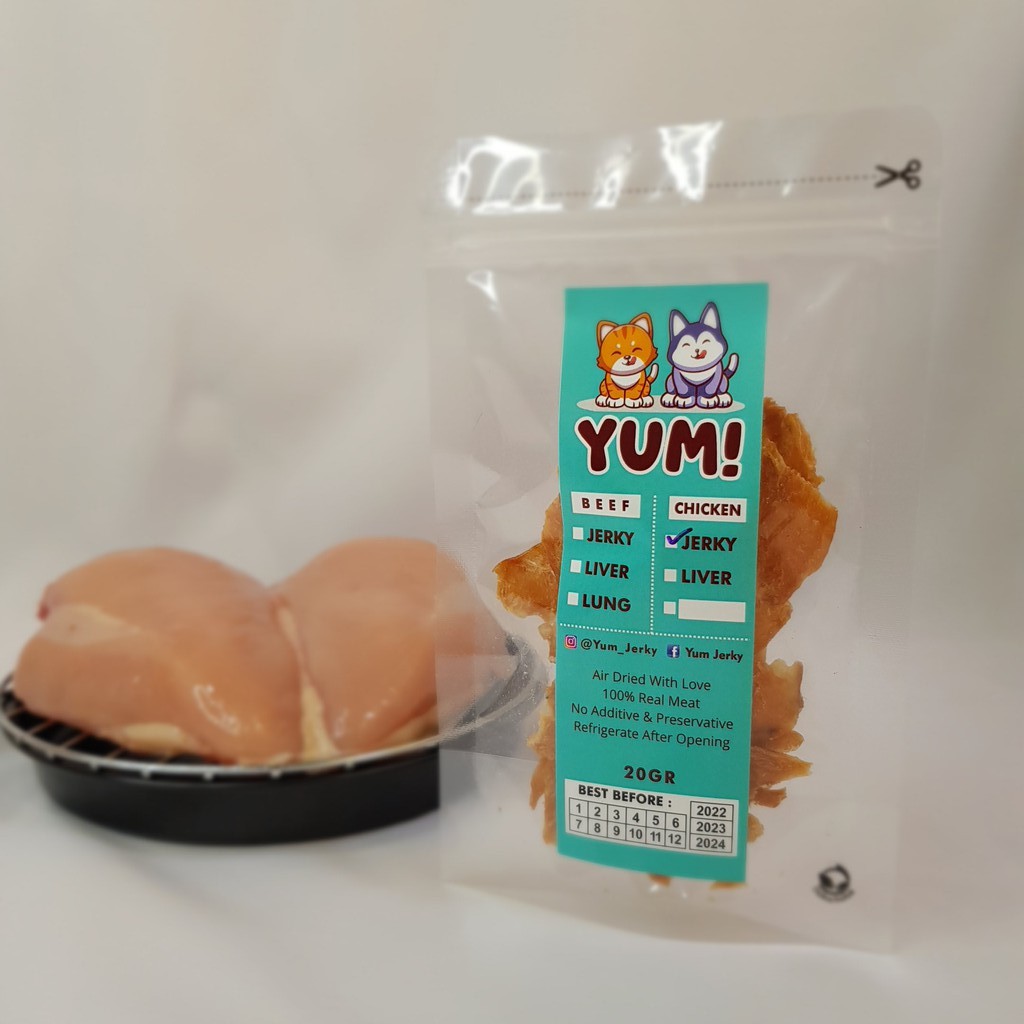 CHICKEN JERKY MEAT JERKY 20 GR - 100% REAL MEAT