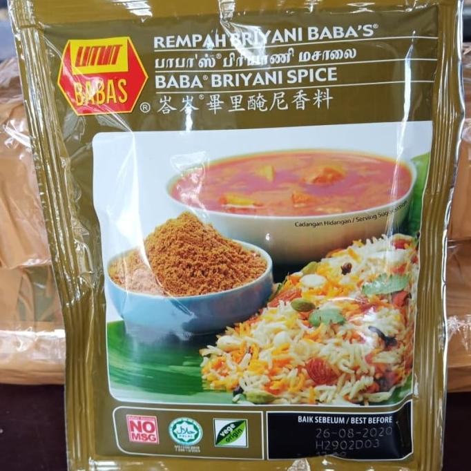 

Termantab] babas Briyani 70gr Malaysia