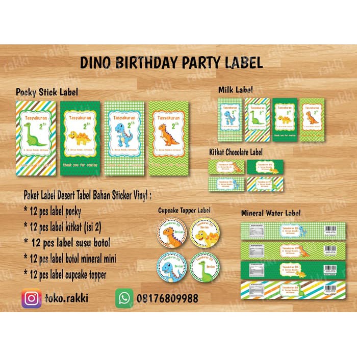 

⭐⭐⭐⭐⭐ Label Ultah Dino - Sticker Diskon