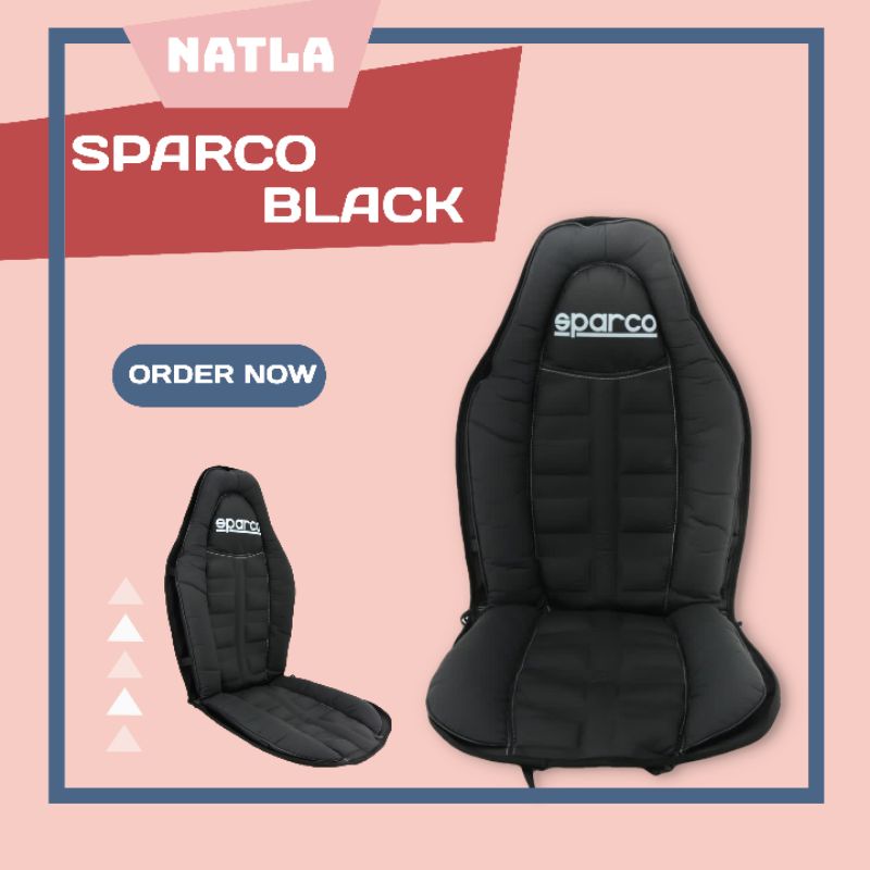 SPARCO Alas Jok Mobil Sport - Hitam