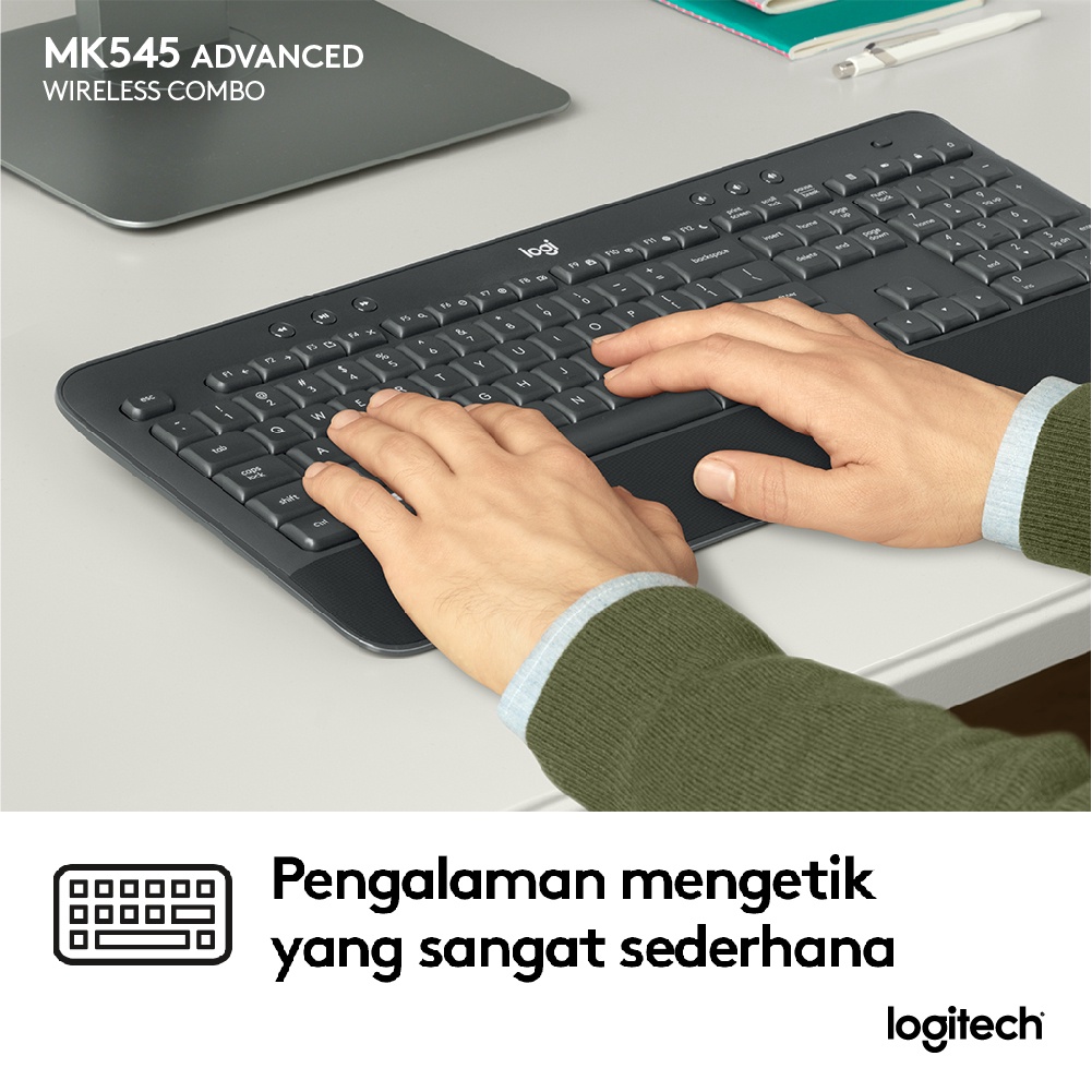 Logitech MK545 Keyboard dan Mouse Wireless Advanced Full Size