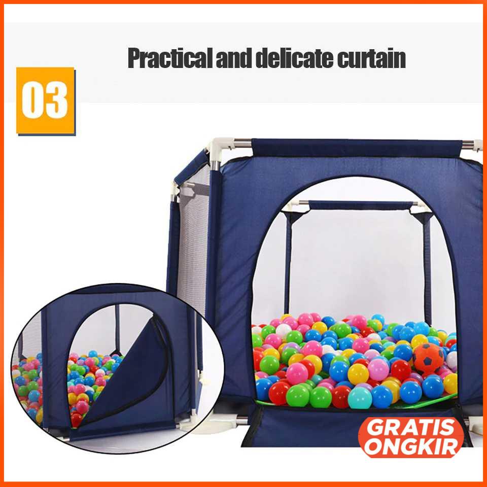 Mainan Kolam Mandi Bola Anak Ball Pool Model Hexagonal - B-300