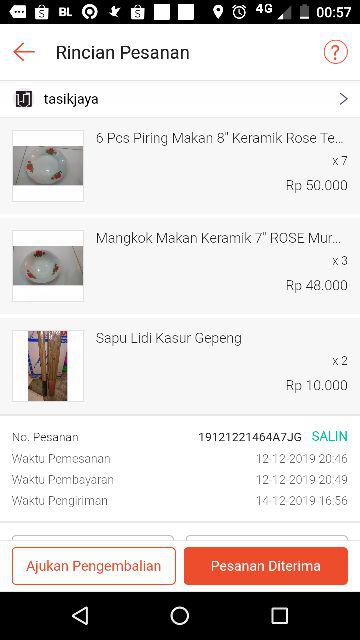 Mangkok Makan Keramik 7 Rose Murah Bagus Tebal Isi 6 Pcs