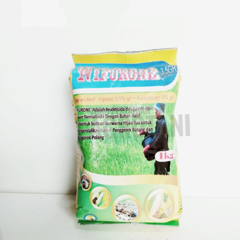 Insektisida NIFURON 3.5 GR 1KG Double bahan aktif Karbofuran 3 gr dan Fipronil 0.5 gr