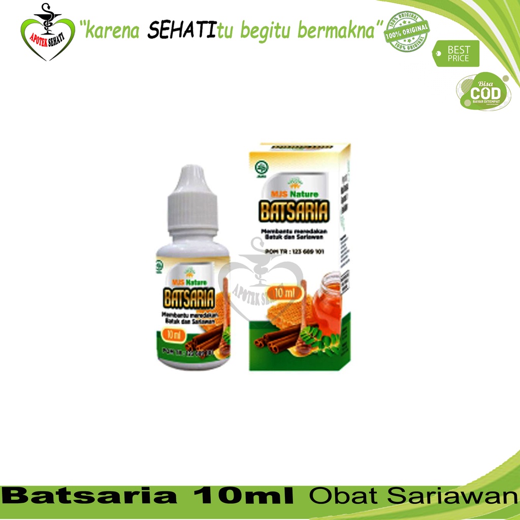 Herbal MJS Nature Batsaria 10ml Jamu Tetes Sariawan Batuk