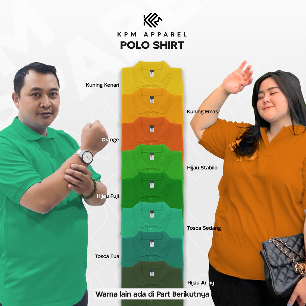 Kaos Polo Shirt Pique CVC KPM Apparel Big Size Part 2