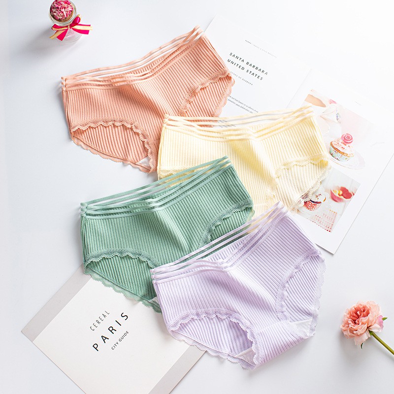 Gobra ♕ PW021 Celana Dalam Wanita CD Bahan Nylon Katun Fashion Korea Import Murah COD