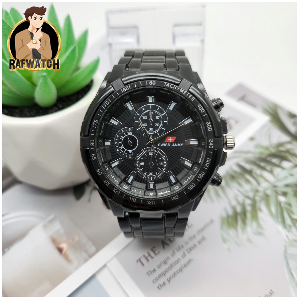 COD ✅Jam Tangan Pria Rantai Sport Fashion Sporty Casual Strap Stainless Steel Murah Grosir SAS101