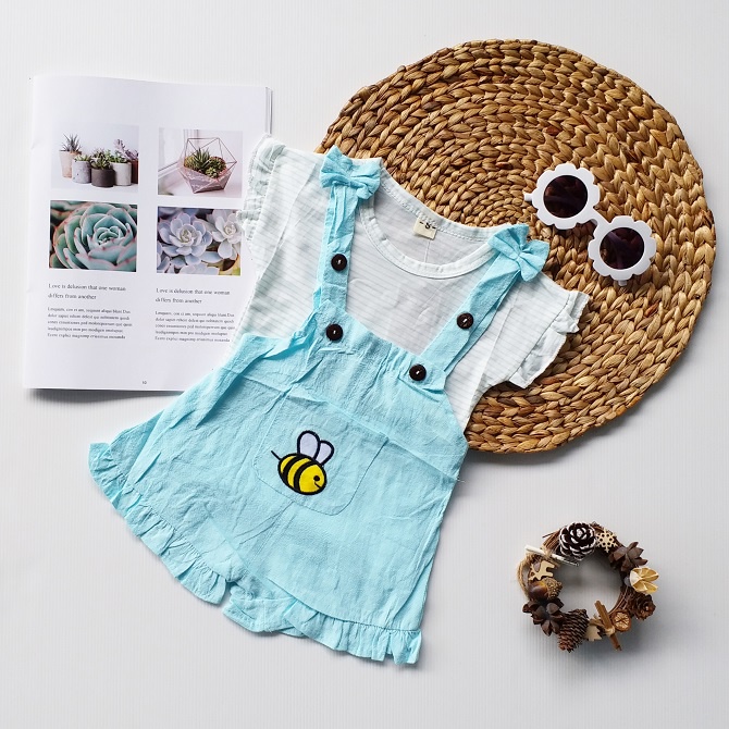 HappyOliver ANSOP HEALTHY BEE 1902 EBV Baju Anak Laki Laki Perempuan Import Model Jumpsuit Overal