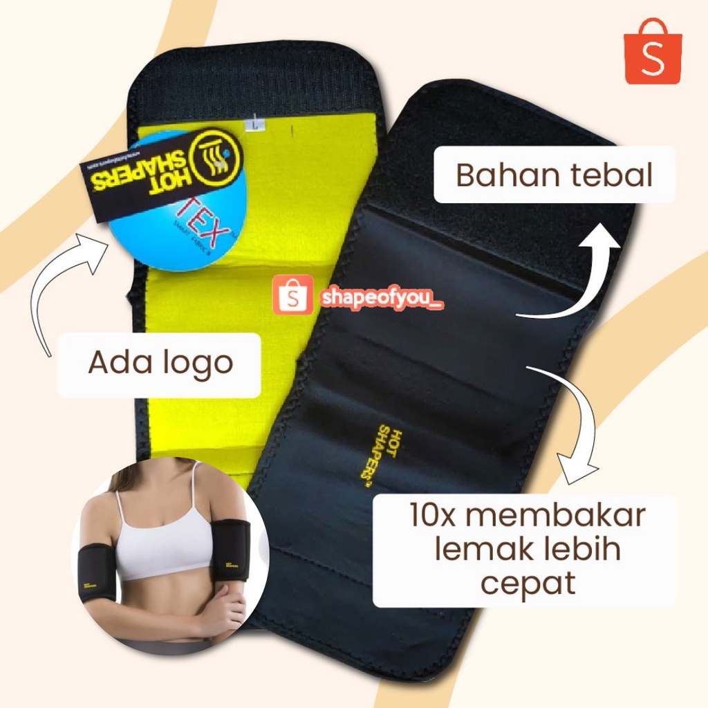 Pengecil Lengan Tangan Atas Korset Pembakar Lemak Ori Pelangsing Tangan Neotex Wanita Pria Pengecil Lengan Gelambir Hotshaper Hot Shaper Hotshapers Original Asli Murah Ready Stock Bisa COD Menjadikan Lengan Lebih Kencang Shapeofyou_